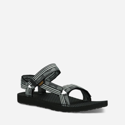 Teva Original Universal - Women's Teva Hiking Sandals - Black / White | India (BSXK89430)